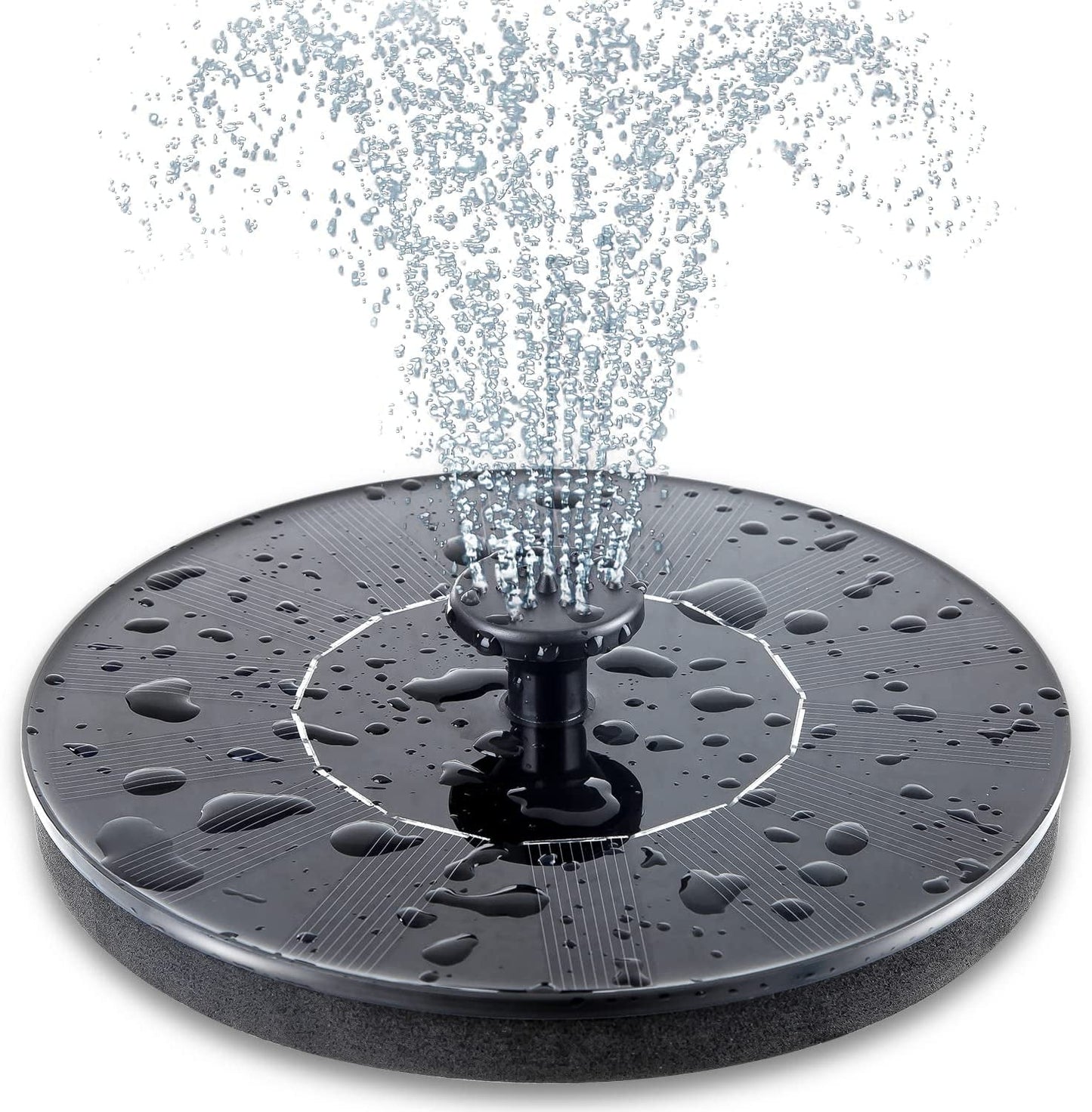 Solar Bird Bath Fountain Pump, Upgrade Solar Fountain with 6 Nozzle, Free Standing Floating Solar Powered Water Fountain Pump for Bird Bath, Garden, Pond, Pool, Outdoor
