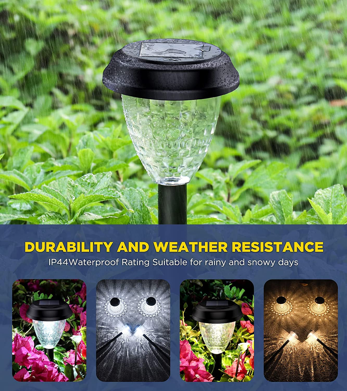 šš„šš«š šš«š¢š š”š Solar Outdoor Lights Decorative šš Pack, 100% Faster Charge Solar Pathway Garden Lights up to 12H Auto On/Off, Solar Lights Outdoor Waterproof for Walkway Yard Lawn