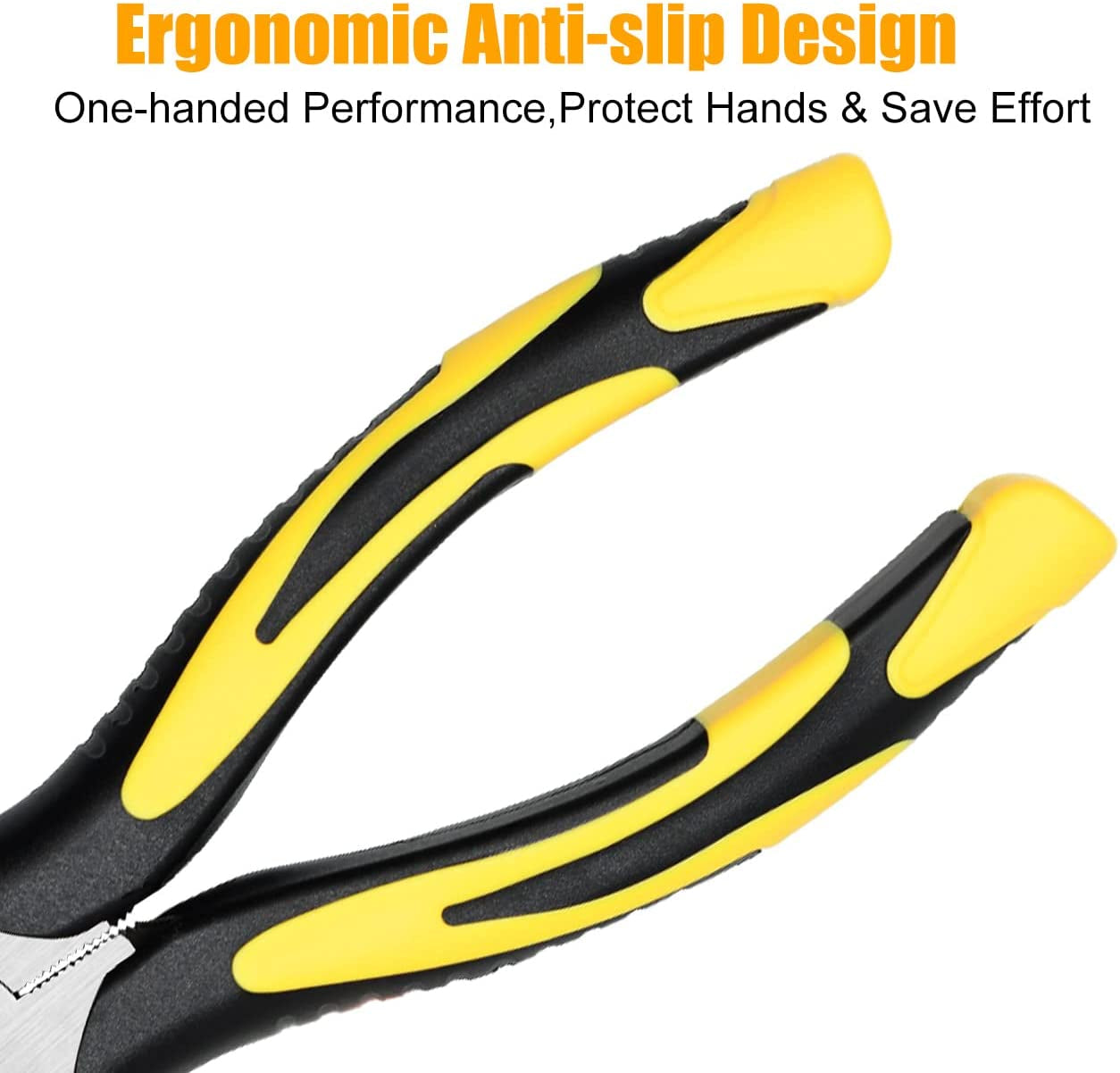ZUZUAN Premium VISE-GRIP Long Needle Nose Pliers- 8” & 6’’, Paper Clamp Precision, High Carbon Steel, Soft Grip with Wire Cutter, Long Nose Cutting Pliers for Home, Fishing, Jewelry, Crafts,2Pcs