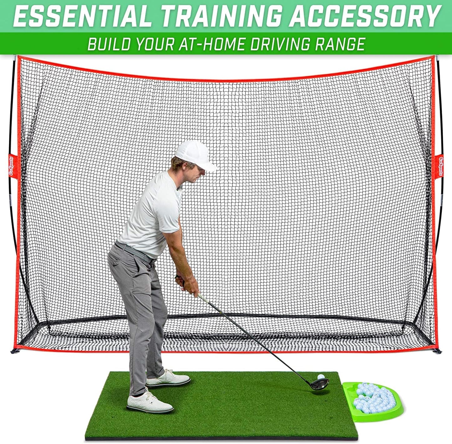 Gosports Golf Hitting Mat Artificial Turf Mat for Indoor/Outdoor Practice Includes 3 Rubber Tees - Standard, PRO, or Elite